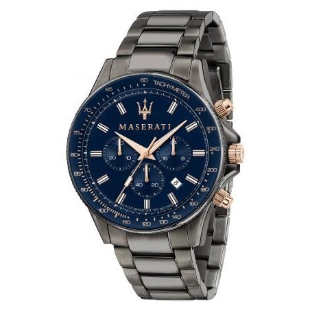 Montre Homme Maserati Sfida Acier PVD Gris Bleu - R8873640001