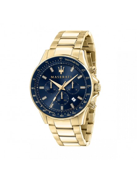 Montre Homme Maserati Sfida Acier PVD Or Bleu - R8873640008