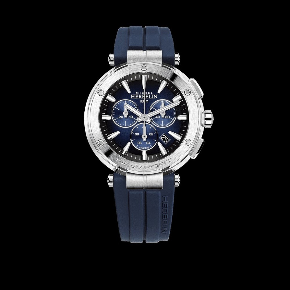 Montre Homme Michel Herbelin Newport Chrono Bleue Silicone Bleu - 37688/35CB