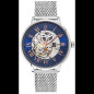 Pierre Lannier - Montre Automatique Automatic Homme - Boîtier Acier Argenté - Bracelet Cuir Marron - Ref 391C168