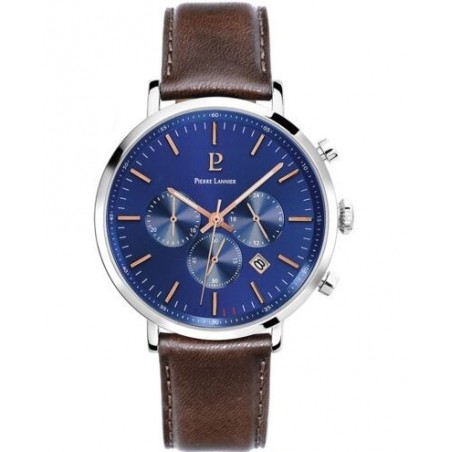Montre Homme Pierre Lannier Baron en Cuir Marron Ref 221F164