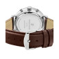 Pierre Lannier - Montre Baron Homme - Cadran bleu - Bracelet Cuir Marron - Ref 221F164