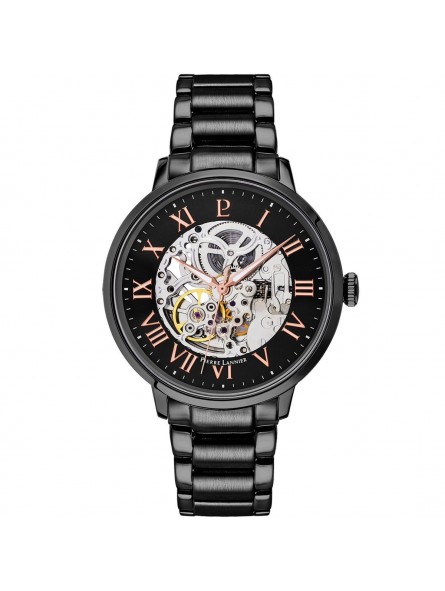 Pierre Lannier - Montre Homme Automatique - Boîtier et Bracelet Acier Noir - Ref 316D439