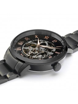 Pierre Lannier - Montre Homme Automatique - Boîtier et Bracelet Acier Noir - Ref 316D439