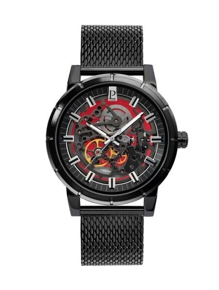 Pierre Lannier - Montre Automatique Homme - Boitier et Bracelet Acier Noir - Ref 321C438