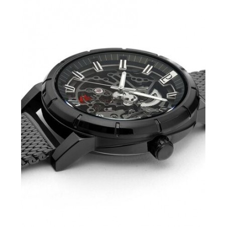 Pierre Lannier - Montre Automatique Homme - Boitier et Bracelet Acier Noir - Ref 321C438