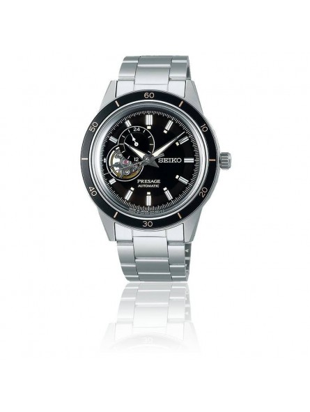 Montre Homme SEIKO Présage Automatique Coeur Ouvert Noir - SSA425J1