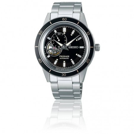 Montre Homme SEIKO Présage Automatique Coeur Ouvert Noir - SSA425J1