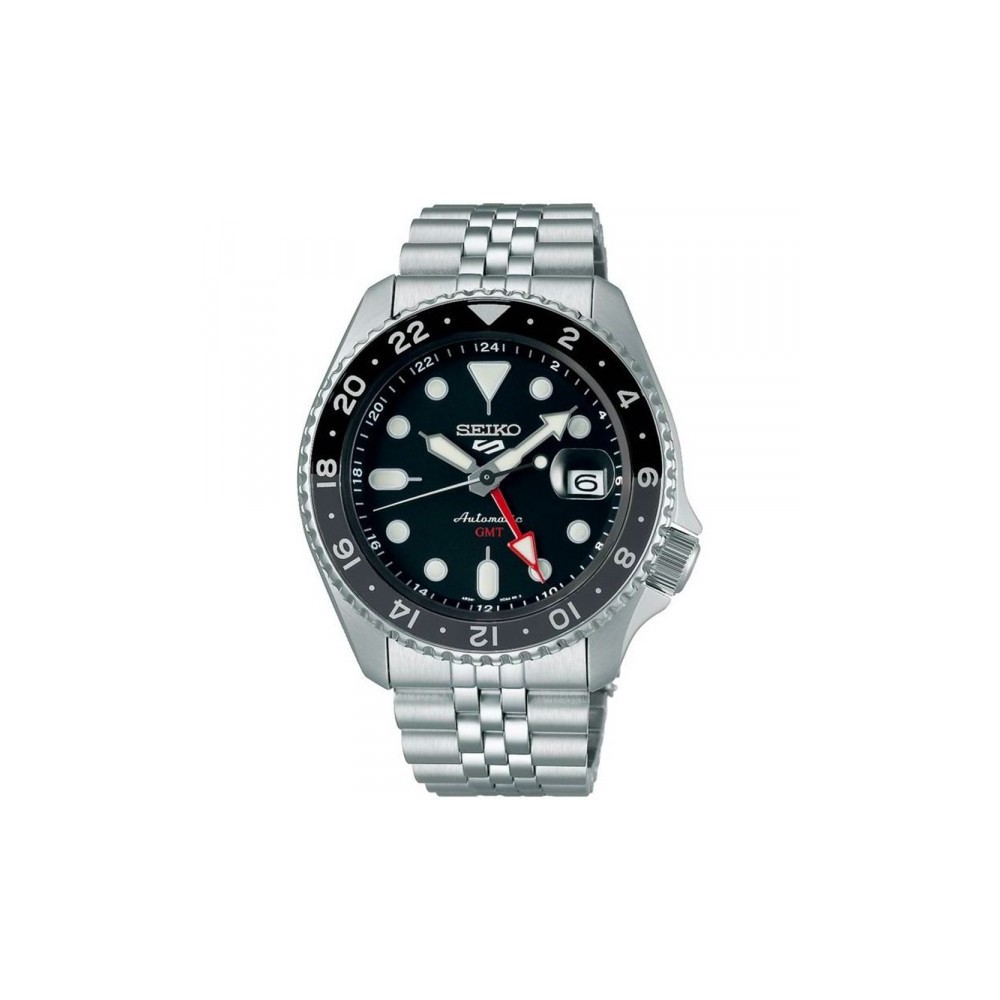 Montre Homme Automatique Seiko Seiko 5 GMT SKX en Métal Argenté Ref SSK001K1