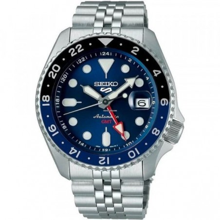 Montre Homme Automatique Seiko Seiko 5 GMT SKX en Métal Argenté Ref SSK003K1