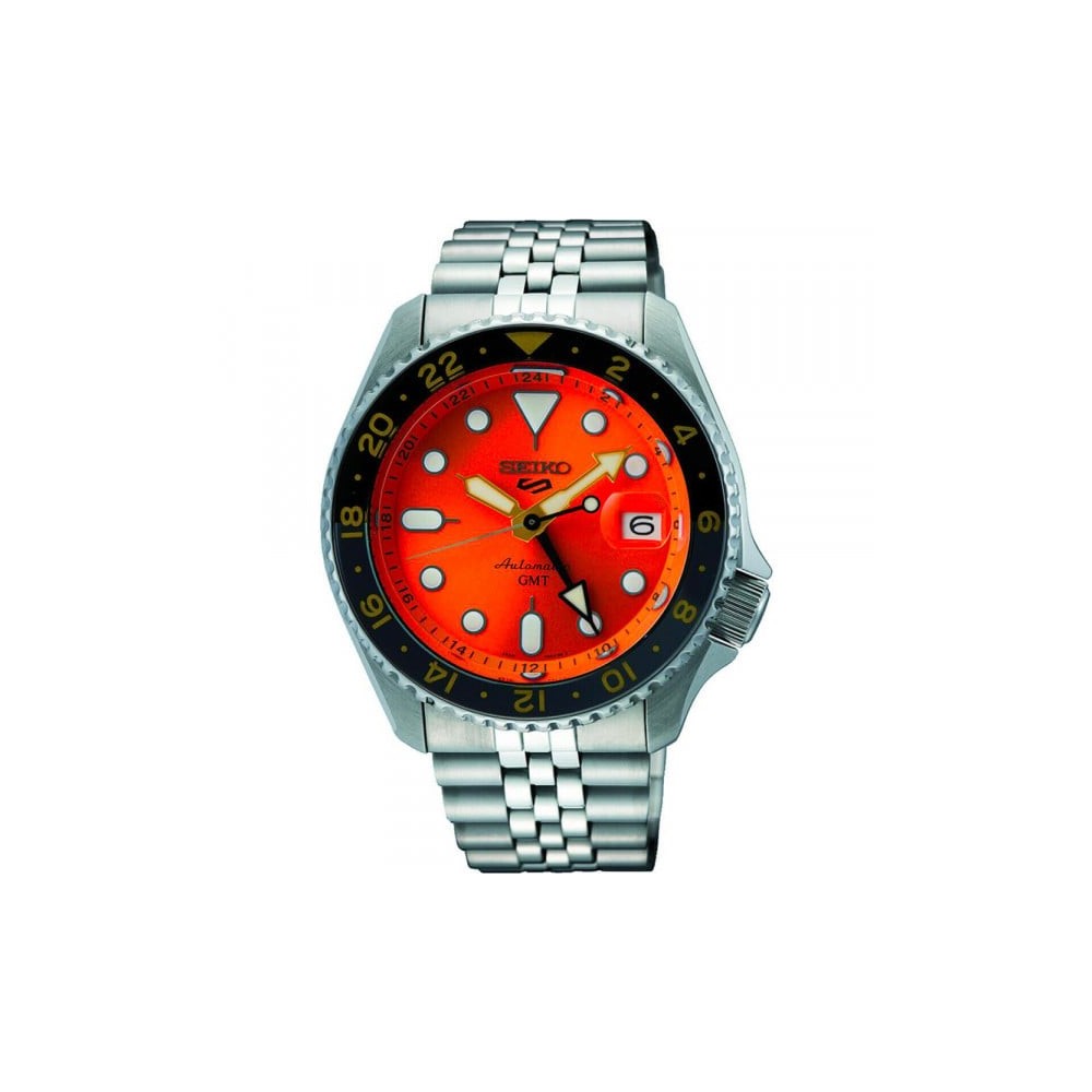 Montre Homme Automatique Seiko Seiko 5 GMT SKX en Métal Argenté Ref SSK005K1