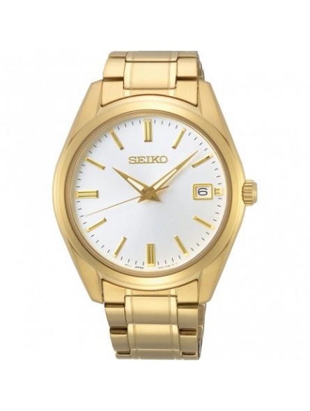 Montre Homme SEIKO Classique Quartz Blanc Or - SUR314P1