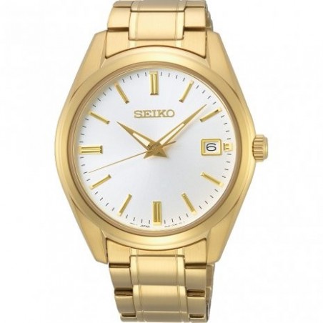 Montre Homme SEIKO Classique Quartz Blanc Or - SUR314P1