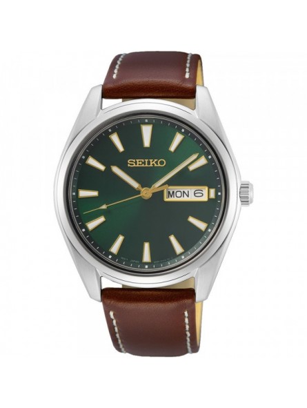 Montre Homme SEIKO Classique en Cuir Marron - SUR449P1 Montre Homme SEIKO Classique en Cuir Marron - SUR449P1