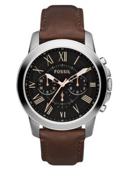 Montre Homme Fossil FS4813 - Collection  GRANT style Mode avec cuir et acier - Mouvement Quartz - Chronographe