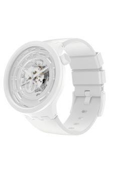 Montre Unisexe Swatch Bioceramic C-White Blanche Big Bold Squelette - SB03W100