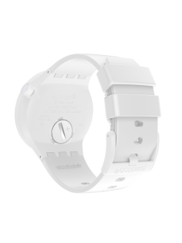 Montre Unisexe Swatch Bioceramic C-White Blanche Big Bold Squelette - SB03W100