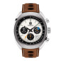 Montre Homme Tissot Heritage chronographe blanc bracelet cuir - Réf. T1244271603101
