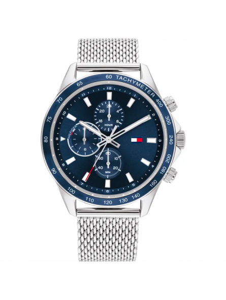 Montre Homme Tommy Hilfiger Miles en Métal Argenté Ref 1792018