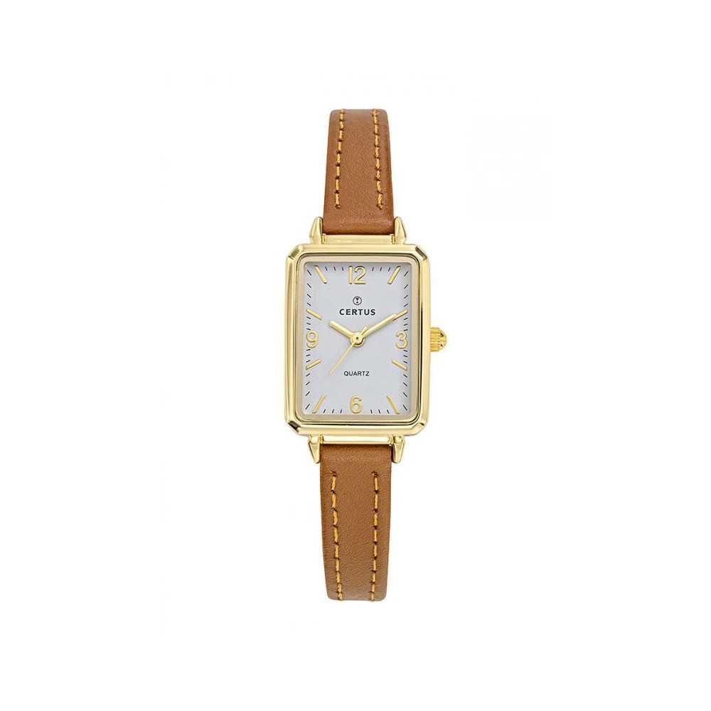 Montre Femme Certus Rectangle Cuir Brun - 646533