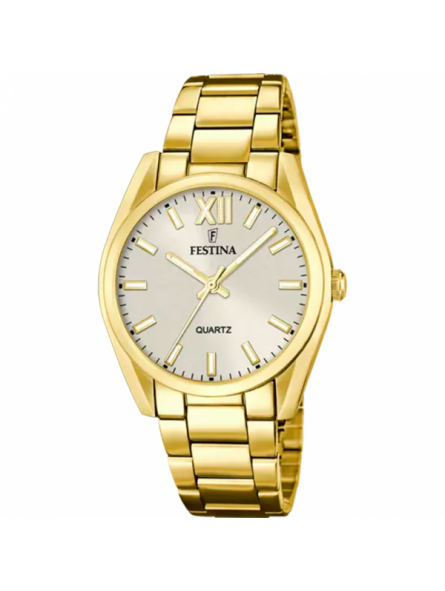 Festina - Montre Femme - Boitier et bracelet Métal Doré - Ref F20640/1