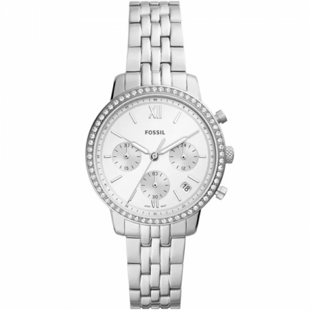 Montre Femme Fossil Neutra Chrono en Métal Argenté Ref ES5217