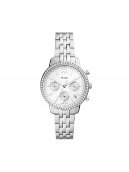 Montre Femme Fossil Neutra Chrono en Métal Argenté Ref ES5217