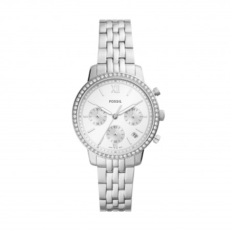 Montre Femme Fossil Neutra Chrono en Métal Argenté Ref ES5217