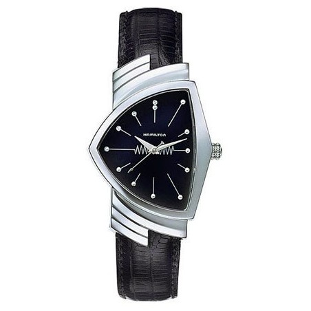 Montre Unisexe HAMILTON Ventura Quartz Noir Cuir - H24411732