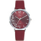 Girl Only - Montre Femme Cadran rouge, bracelet cuir - Ref 699356