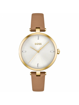 Montre Femme Boss Business en Cuir Marron Ref 1502652