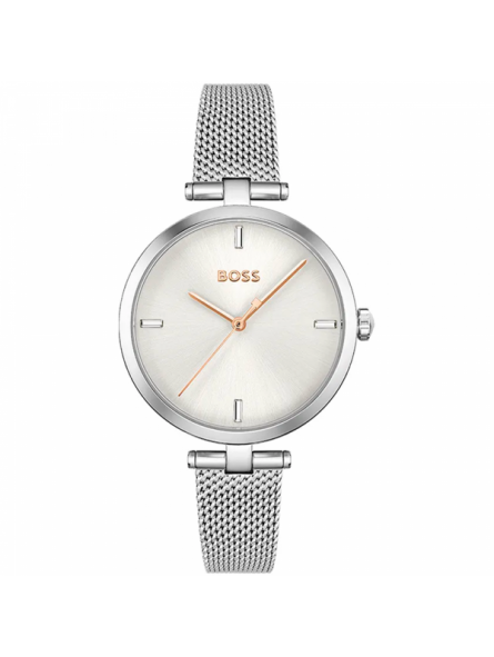 Montre Femme Boss Business en Métal Argenté Ref 1502653