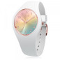 Ice Watch - Montre Femme - Boîtier Acier Rose - Bracelet Silicone Blanc - Ref 015743