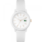 Lacoste - Montre Femme - Boitier Résine Blanc - Bracelet Plastique Blanc - Ref 2001211