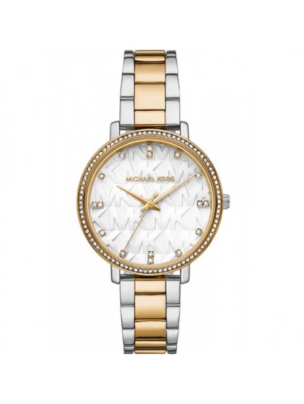 Montre Femme Michael Kors Pyper en Acier Argenté et Doré Ref MK4595