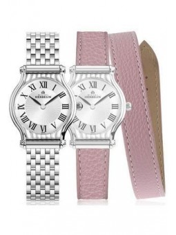 Montre femme Michel Herbelin Antares Bracelet acier, rose - COF.17447/B08LR