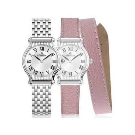 Montre femme Michel Herbelin Antares Bracelet acier, rose - COF.17447/B08LR