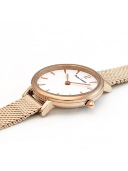 Montre Femme Pierre Lannier Nova Blanc Or Rose Milanais - 014J928