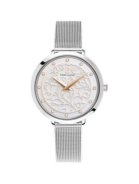 Montre Femme Pierre Lannier Eolia Blanc Motif Milanais - 040J608