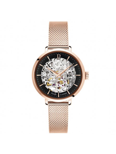 Montre Femme Pierre Lannier Automatique Squelette PVD Or Rose Noir - 313B938