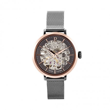 Montre Femme Automatique Pierre Lannier Acier PVD Noir Or Rose  - 314C988
