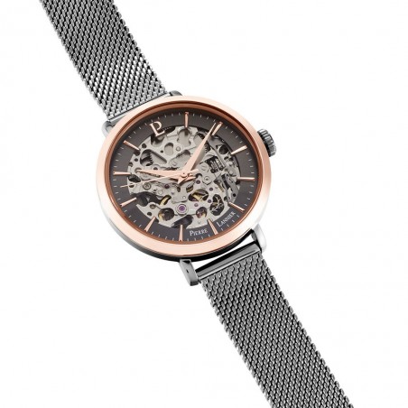 Montre Femme Automatique Pierre Lannier Acier PVD Noir Or Rose  - 314C988