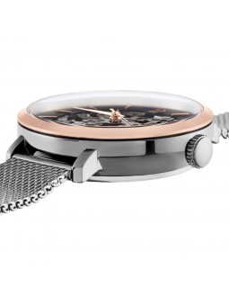 Montre Femme Automatique Pierre Lannier Acier PVD Noir Or Rose  - 314C988