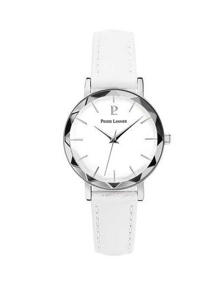 Montre Femme Pierre Lannier Multiples en Cuir Blanc Ref 009M600