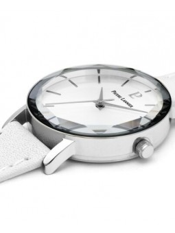 Pierre Lannier - Montre Multiples Femme - Boîtier Acier Argenté - Bracelet Cuir Blanc - Ref 009M600