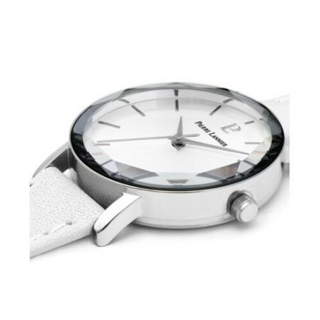 Pierre Lannier - Montre Multiples Femme - Boîtier Acier Argenté - Bracelet Cuir Blanc - Ref 009M600