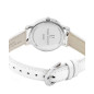 Pierre Lannier - Montre Multiples Femme - Boîtier Acier Argenté - Bracelet Cuir Blanc - Ref 009M600