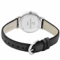Pierre Lannier - Montre Multiples Femme - Boîtier Acier Argenté - Bracelet Cuir Noir - Ref 009M633