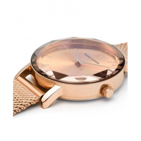 Pierre Lannier - Montre F - Boîtier Acier Doré Rose - Bracelet Acier Rose - Ref 010P958