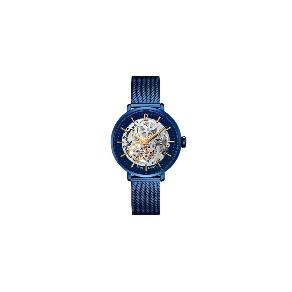 Montre Femme Automatique Pierre Lannier Automatic en Acier Bleu Ref 309D968